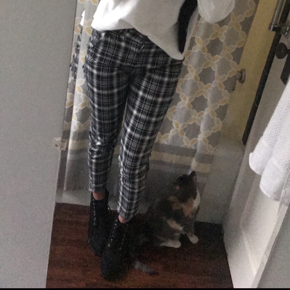 RSQ Black and White Checkered Women's Pants